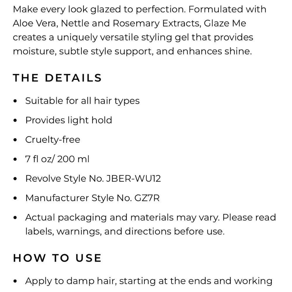 Glaze Light Styling Gel -‎ Blue